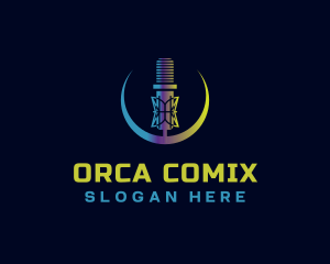 Singer - Microphone Studio Media logo design