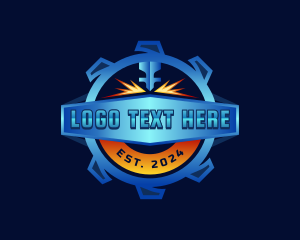 Machine - Mechanical Laser Engrave logo design