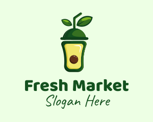 Stall - Green Avocado Smoothie logo design