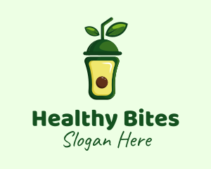 Green Avocado Smoothie logo design