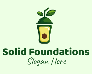 Refreshment - Green Avocado Smoothie logo design