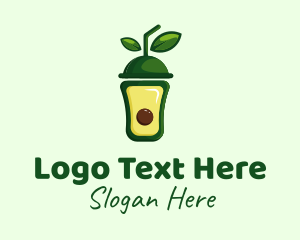 Smoothie - Green Avocado Smoothie logo design