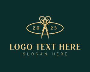 High End - Luxury Tailor Scissors logo design