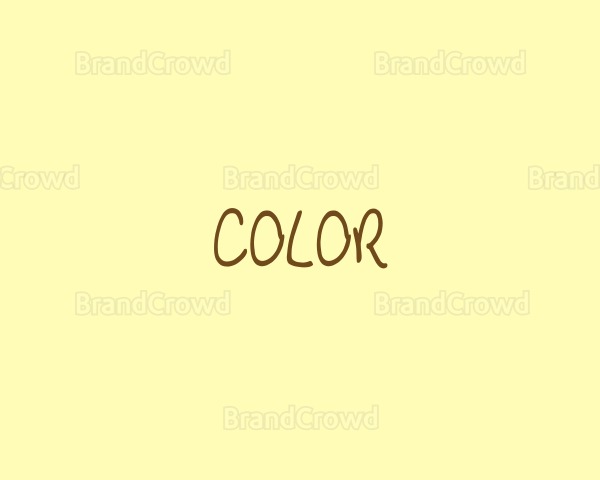 Handwritten Brown Text Font Logo