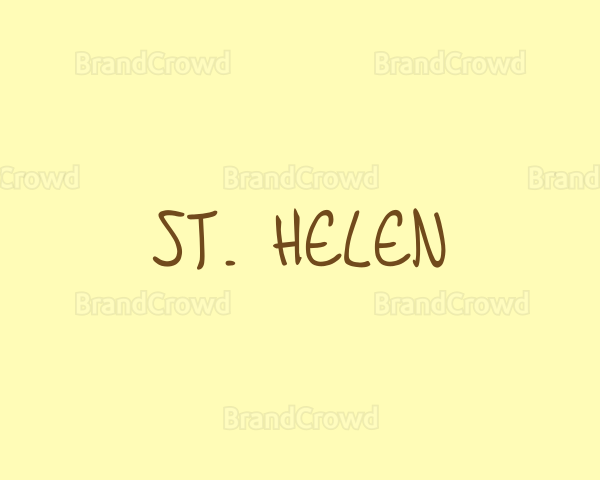 Handwritten Brown Font Logo