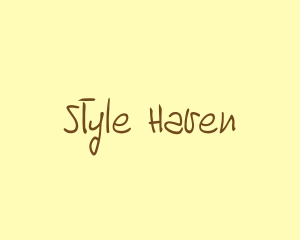 Hostel - Handwritten Brown Text Font logo design