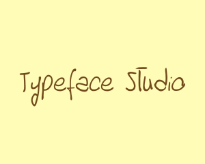 Font - Handwritten Brown Text Font logo design