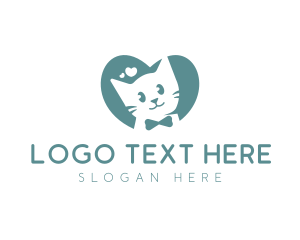 Bow Tie - Kitten Veterinary Pet Care logo design