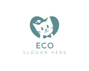 Kitten Veterinary Pet Care Logo