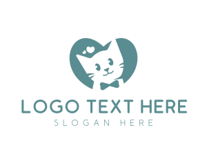 Kitten Veterinary Pet Care Logo