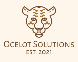 Ocelot - Wild Jaguar Animal logo design