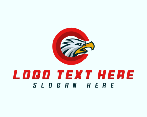 Airline - Eagle Falcon Bird Letter C logo design