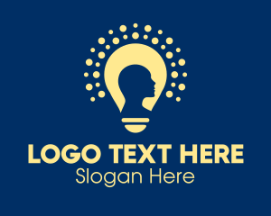 Negative Space - Bright Idea Bulb logo design