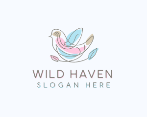 Wild Bird Leaves logo design