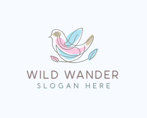 Wild Bird Leaves logo design