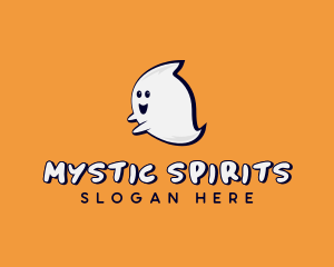 Spooky Cartoon Ghost logo design