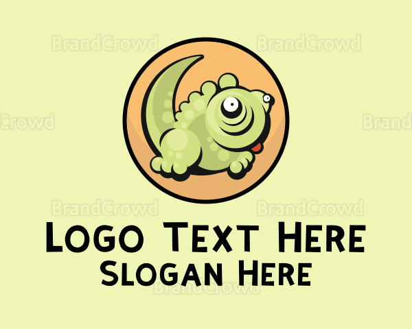 Cute Cartoon Lizard Logo