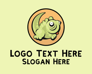 Iguana - Cute Cartoon Lizard logo design