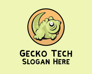 Gecko - Cute Cartoon Lizard logo design