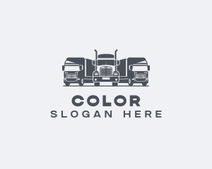 Flatbed - Freight Cargo Truck logo design