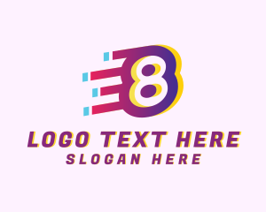 Number - Speedy Number 8 Motion Business logo design