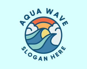 Summer Tsunami Wave logo design