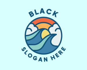Surf - Summer Tsunami Wave logo design