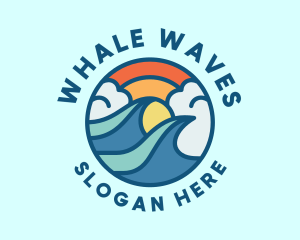 Summer Tsunami Wave logo design