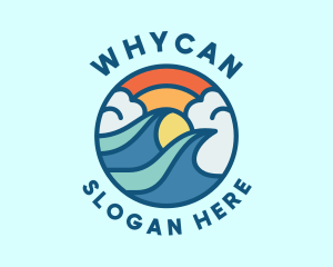 Surf Shop - Summer Tsunami Wave logo design