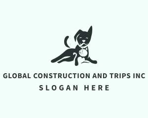 Veterinary - Dog & Cat Negative Space logo design