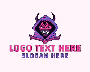 Hood - Angry Evil Mage logo design