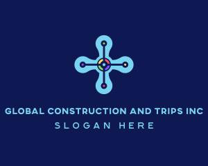 Symbol - Modern Tech Cross logo design