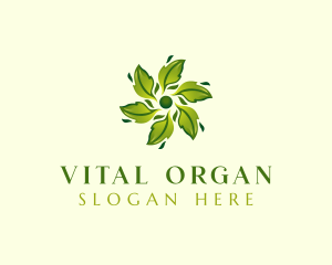 Organic Natural Leaf logo design