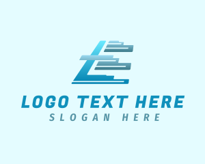 Data - Cyber Technology Letter E logo design