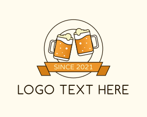 Draft Beer - Beer Mug Badge logo design