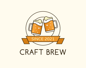 Beer Mug Badge logo design