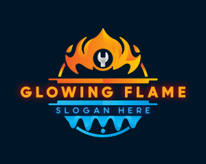 Ice Fire Temperature logo design