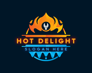 Ice Fire Temperature logo design