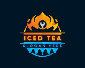 Ice Fire Temperature logo design