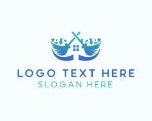 Cleaning Tools - House Cleaning Broom logo design