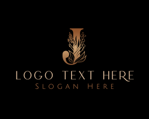 Scents - Floral Decoration Elegant Letter J logo design