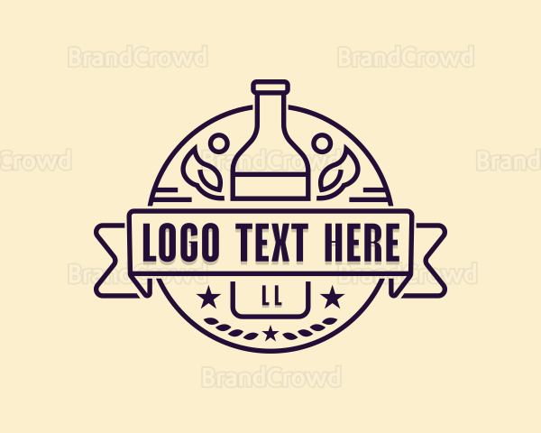 Beer Bottle Brewery Logo