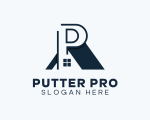 Real Estate House Letter P logo design