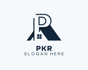 Real Estate House Letter P logo design