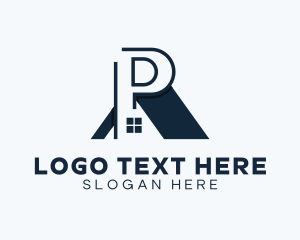 Architecture - Real Estate House Letter P logo design