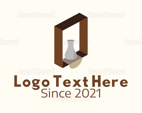 Wooden Shelf Design Logo