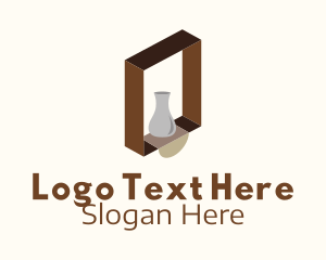 Wooden Shelf Design  Logo