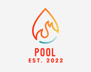 Blaze - Fire Water Droplet logo design