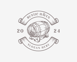 Vintage Wine Barrel logo design