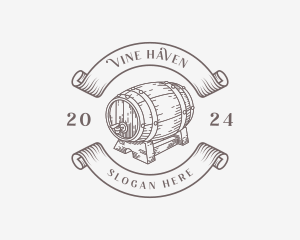 Vintage Wine Barrel logo design